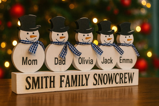 Personalized Family Snowman Set