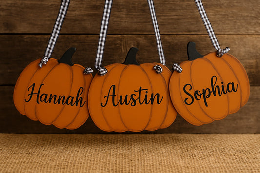 Personalized Hanging Pumpkin Décor