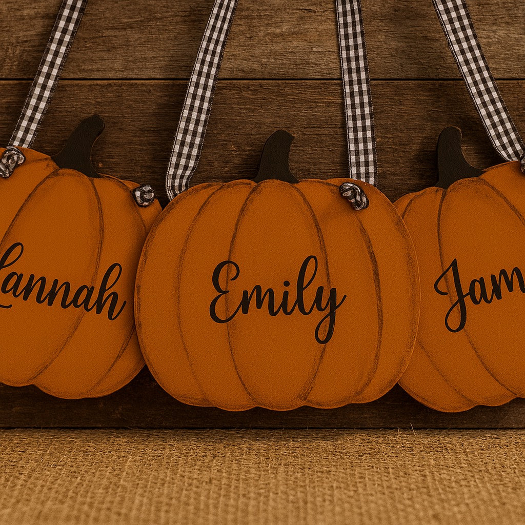 Personalized Hanging Pumpkin Décor