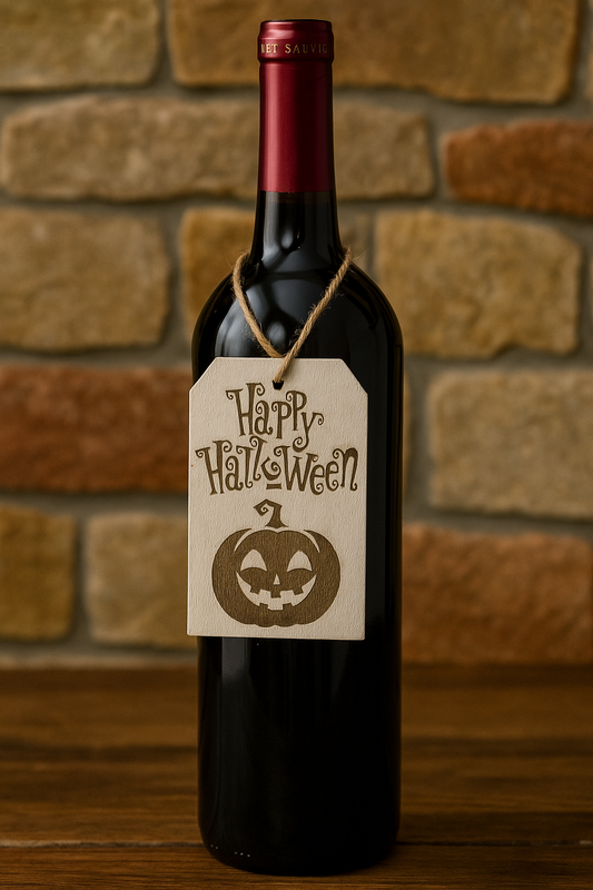 Personalized Halloween gift tags for wine bottles, and other gifts