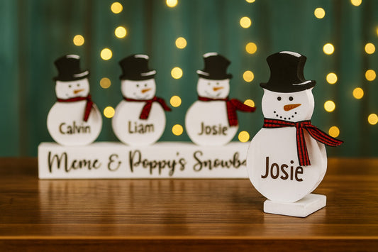 Personalized Family Snowman Set
