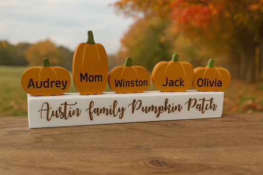 Personalized Family Pumpkin Set